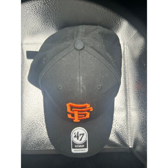 San Francisco Giants ’47 MVP Adjustable Hat - Black with Orange Logo - New - Picture 1 of 5